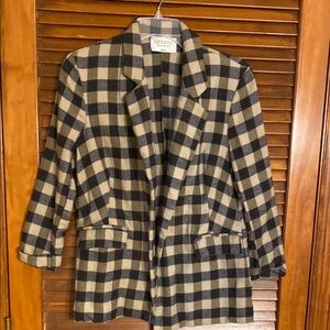 Plaid Cotton Blazer